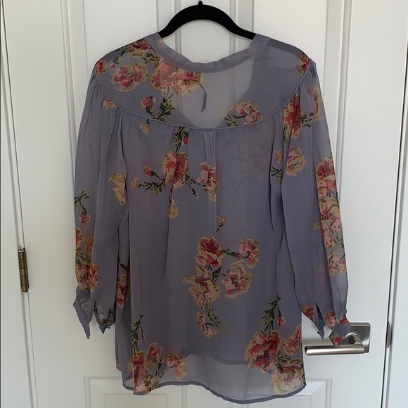 Anthropologie Floral Button Down Blouse - Picture 4 of 5